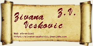 Živana Vesković vizit kartica